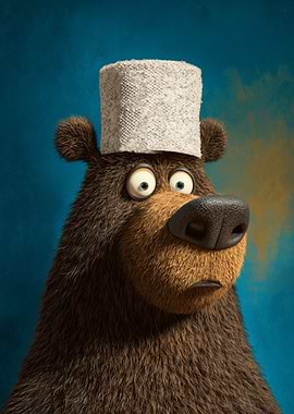 Cartoon Bear with Hat
