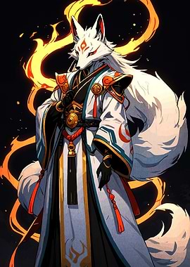 Fox Spirit in Traditional Attire