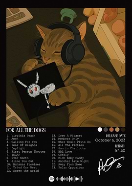 Cat with Headphones Album Cover