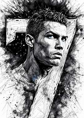 Cristiano Ronaldo Portrait with Number 7