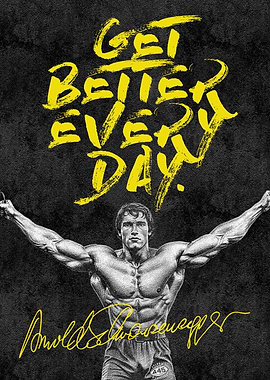 Inspirational Gym Poster – “Get Better Every Day” Quote