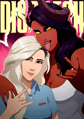 Blonde Woman and Demon Girl
