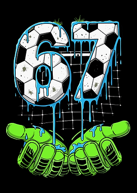 Soccer Goalie Number 67 Graphic