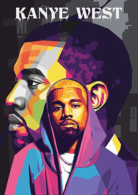 Kanye West Pop Art Portrait