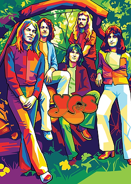 Yes Band Pop Art Portrait