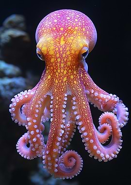 Colorful Octopus Portrait