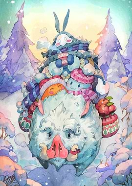 Winter Wonderland Animal Pile-Up