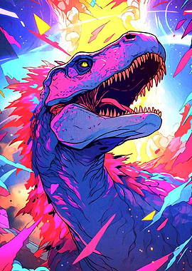 Colorful Tyrannosaurus Rex