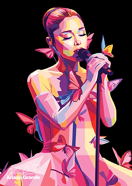 Ariana Grande Pop Art Vector