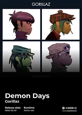 Gorillaz - Demon Days Album Cover