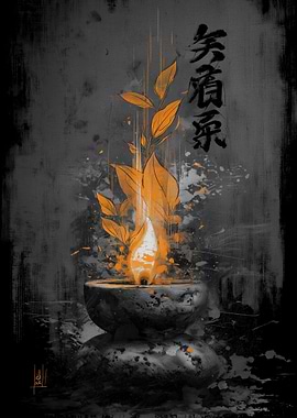 Ukiyo Minimalism Zen Garden Fire