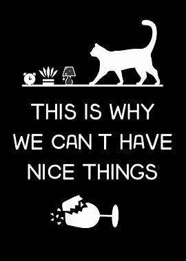 Cat and Broken Glass Humor