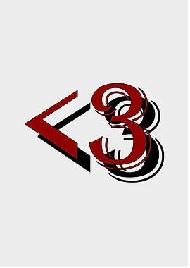 Red and Black Love Symbol