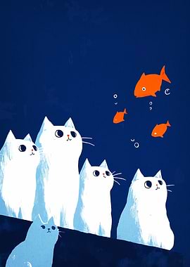 Cats Watching Fish