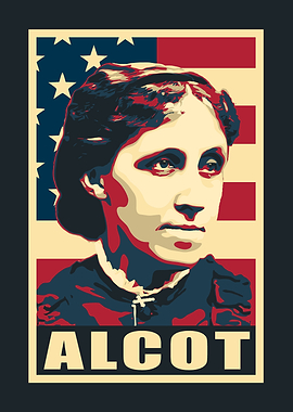 Louisa May Alcott Patriotic Poster