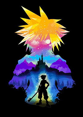 Kingdom Hearts Sora Silhouette Landscape