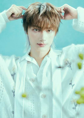 Beomgyu in a floral shirt seventeen