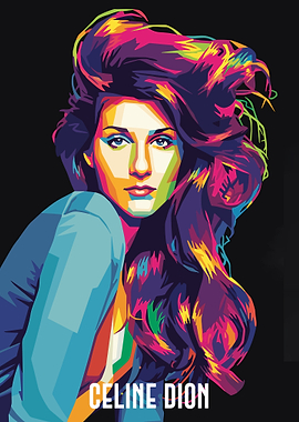 Celine Dion Pop Art Portrait