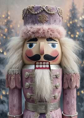 Elegant Lavender Christmas Nutcracker
