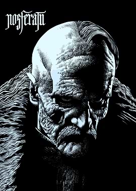 Nosferatu Portrait in Black and White