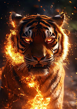 Fiery Tiger Portrait