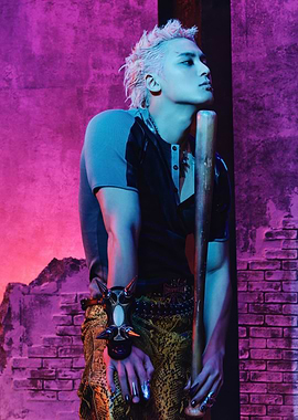 Edgy man with baseball bat seventeen