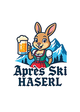 Apres Ski Haseri Cartoon Illustration