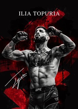 Ilia Topuria UFC Fighter Portrait