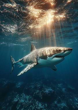 Great White Shark Underwater