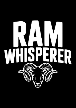 Ram Whisperer Black and White Design
