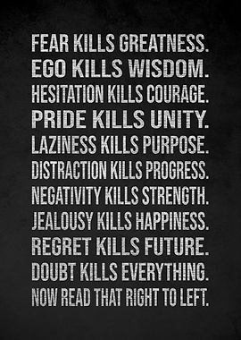 Inspirational Text Art: Kills v10