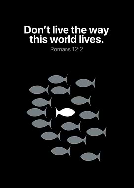 Minimalist Christian Poster – Romans 12:2