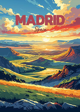 Madrid, Spain Landscape Art