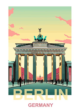 Berlin Germany Travel Poster Art