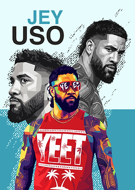 Jey Uso Pop Art Illustration