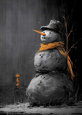 Ukiyo Minimalism Snowman