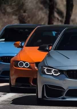 Colorful BMW Cars Lineup