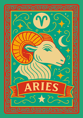 Aries Zodiac Sign Illustration