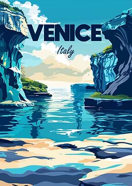 Venice, Italy Travel Poster