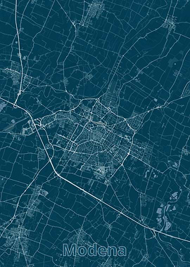 Modena City Map - Minimalist Design
