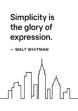 Simplicity is the glory of expression