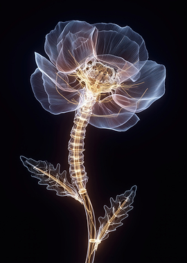 Anatomical Flower with Spine Stem
