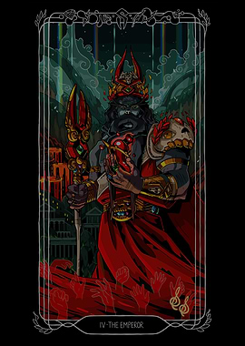 Hades Game Emperor Tarot Card