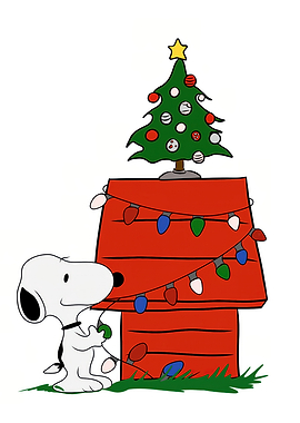 Snoopy Decorating for Christmas