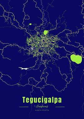 Tegucigalpa, Honduras City Map