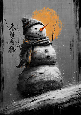 Ukiyo Minimalism Snowman