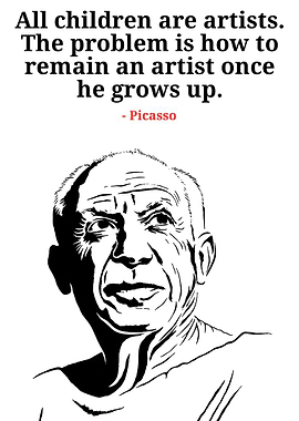 Picasso Quote and Portrait