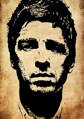 Monochrome Portrait on Textured Background