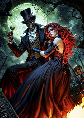 Graveyard Couple Baron Samedi and Maman Brigitte