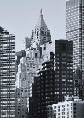 Monochrome New York City Skyline